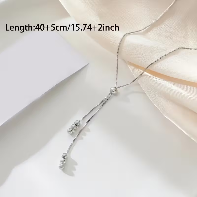 Silver-Tone Dangle Necklace