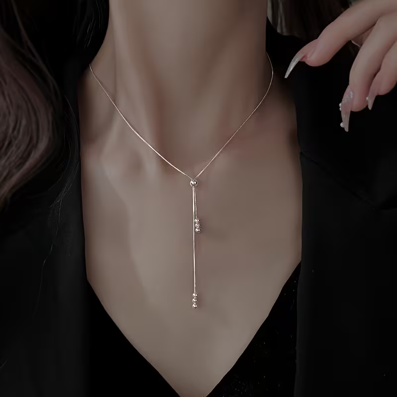 Silver-Tone Dangle Necklace