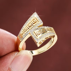 Vintage-Style Tribal Zirconia Ring