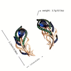 Blue Crystal Flower Earrings