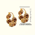 Inlaid Zirconia Sparkle Earrings