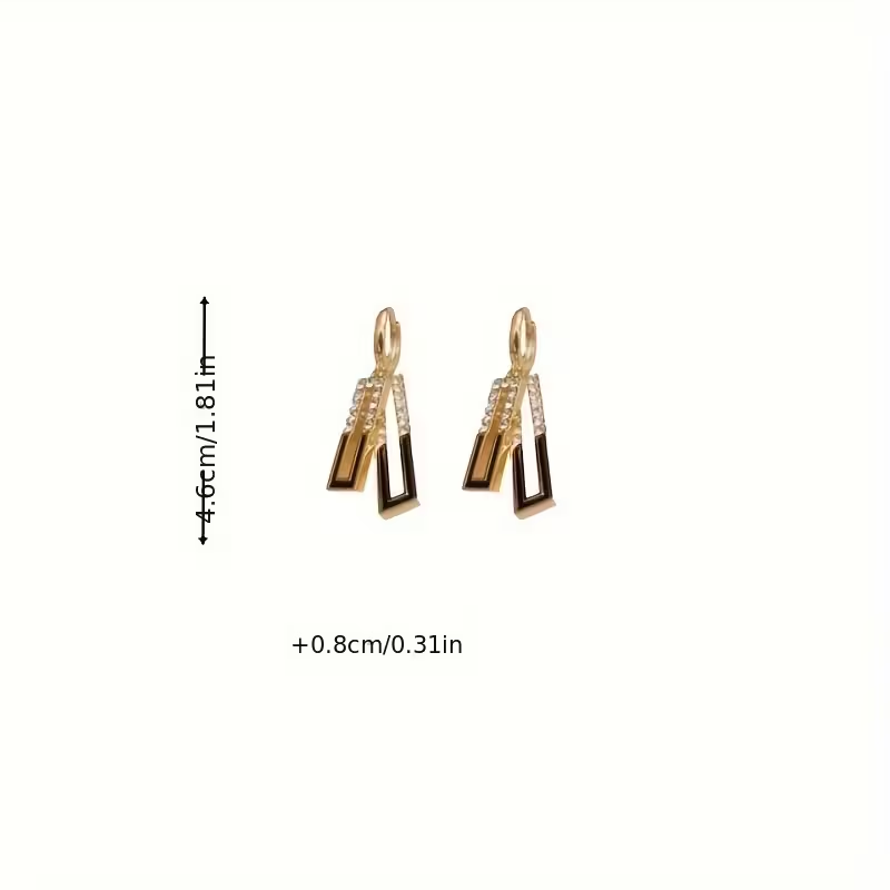 Geometric Square Dangle Earrings