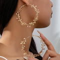 Boho Floral Hoop Earrings