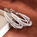 Hollow Mesh Earrings in Three Tones