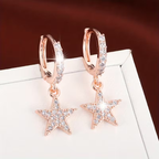 Star Earrings in Three Tones