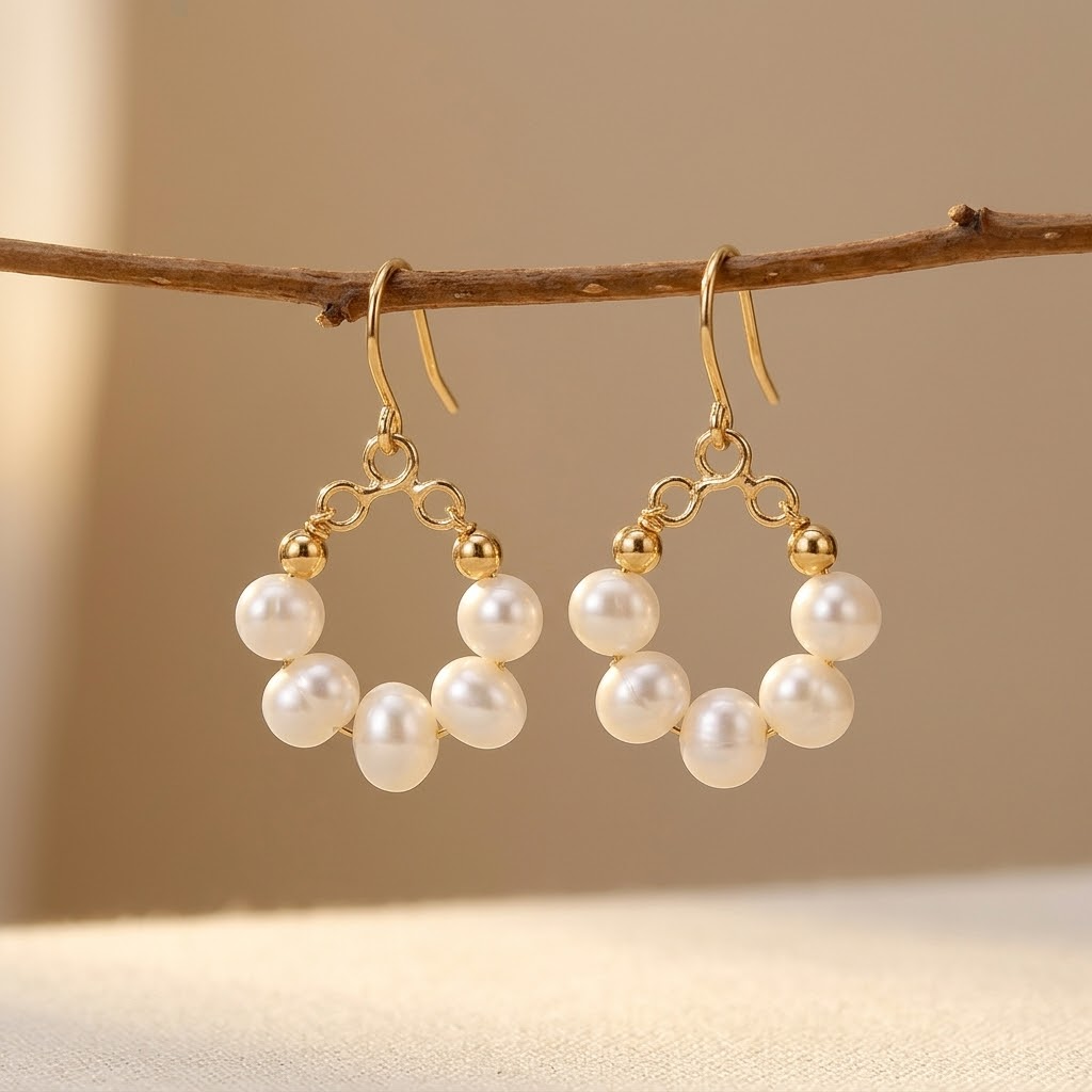 Baroque Pearl Stud Earrings