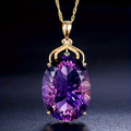 Vintage-Style Violet Crystal Necklace