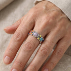 Bohemian Colourful Synthetic Turquoise Ring