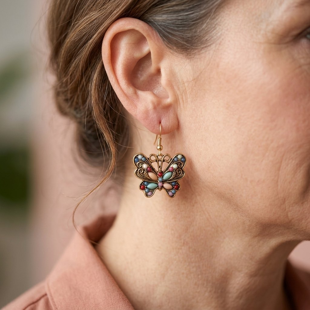 Antique Gold-Tone Bohemian Earrings