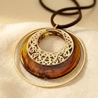 Vintage-Style Boho Gold-Tone Pendant Necklace