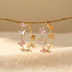Bohemian Butterfly Hoop Earrings