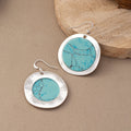 Turquoise Bohemian Round Earrings