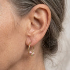 Rose Hoop Earrings