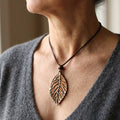 Boho koordketting met bladhanger