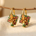 Enamel Painted Clip-On Earrings