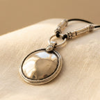 Silver-Tone Tribal Medallion Necklace