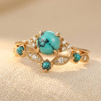 Bohemian turquoise ringenset