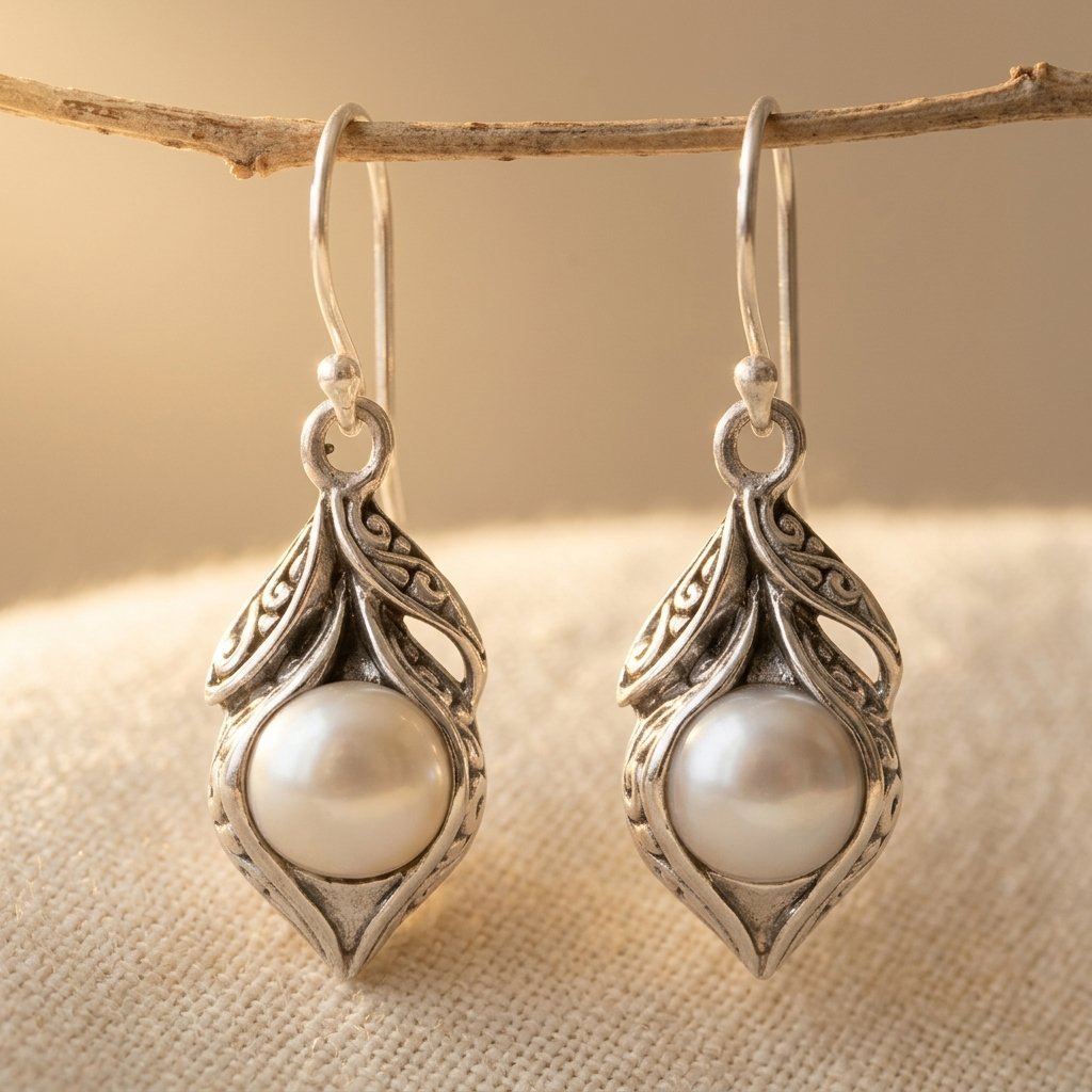 Retro Bohemian Faux Pearl Earrings