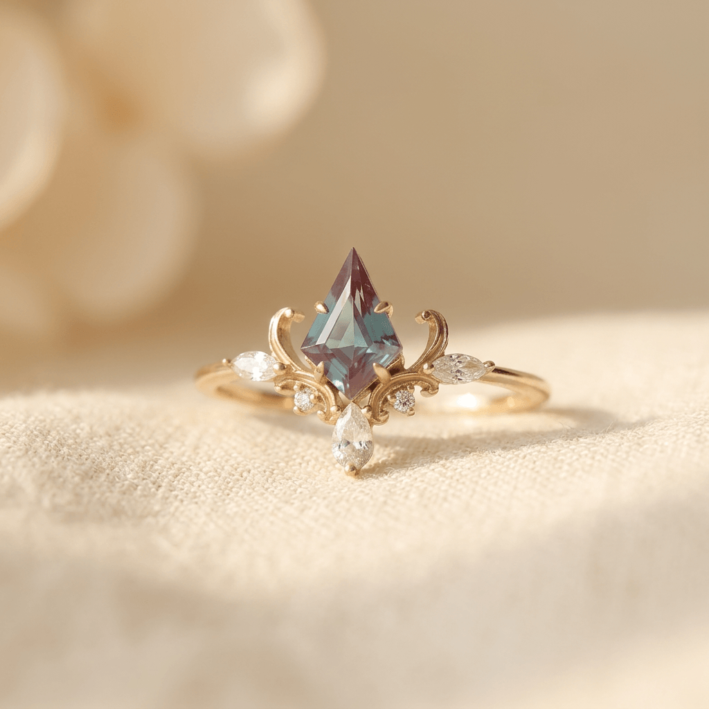 Victorian Crown Gold-Tone Sterling Silver Ring