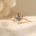 Victorian Crown Gold-Tone Sterling Silver Ring