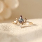 Victorian Crown Gold-Tone Sterling Silver Ring