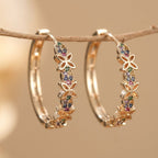 Bohemian Butterfly and Flower Dangle Earrings