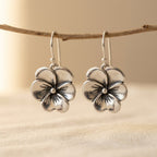 Silver-Tone Flower Stud Earrings