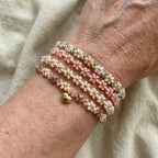 Gold-Tone Daisy and Heart Bracelet