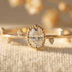 Inlaid Zirconia Copper-Tone Ring