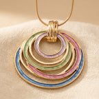 Bohemian Multicolour Marbled Necklace