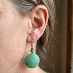 Bohemian Vintage Large Disc Dangle Earrings