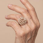 Classic Inlaid Pearl Gold-Tone Ring