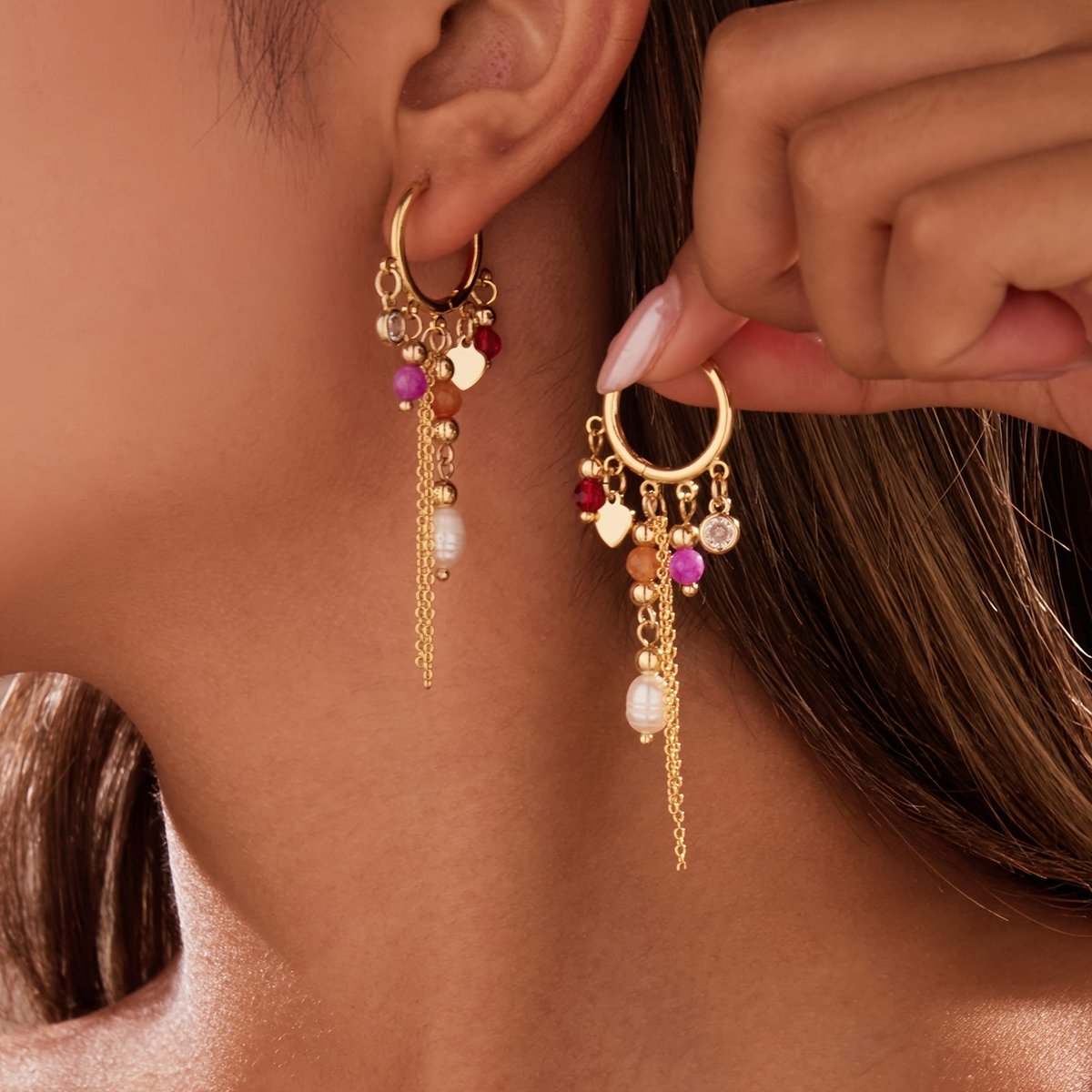 Vintage-Style Tassel Drop Earrings