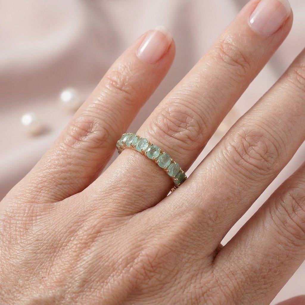 Round Cubic Zirconia Circle Ring