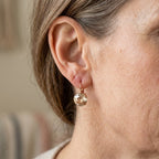 Vintage-Style Zirconia Earrings in Rose Gold Tone