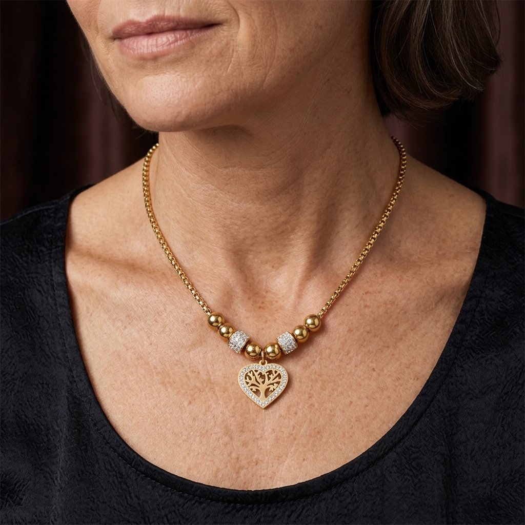 Stainless Steel Tree of Life Necklace