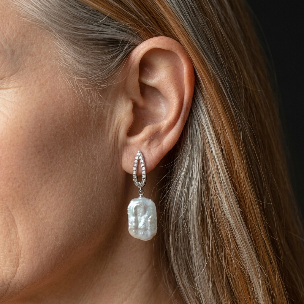 Baroque Pearl Hook Earrings