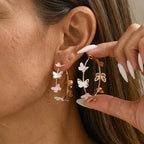 Bohemian Butterfly Hoop Earrings