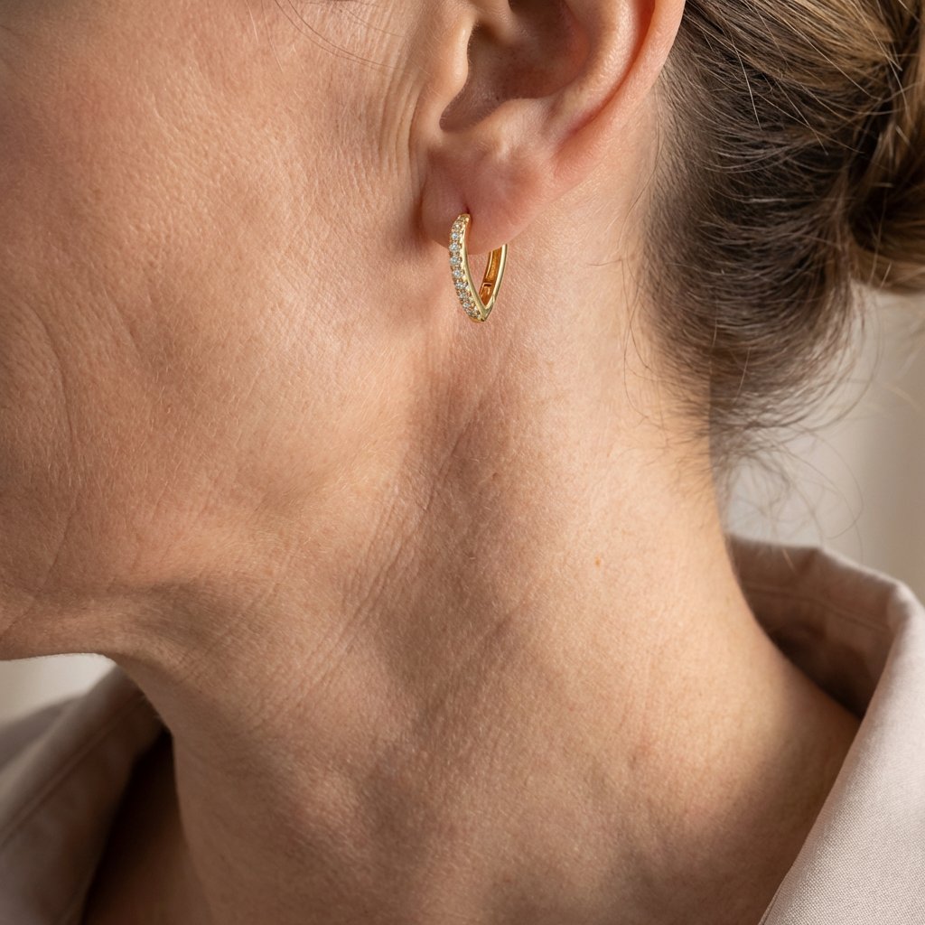 Vergulde ronde turquoise oorknopjes