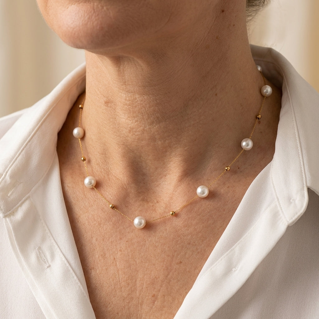 Baroque Freshwater Pearl Gold-Tone Necklace