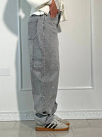 Women's Wide-Leg Jeans with Rhinestone Detail