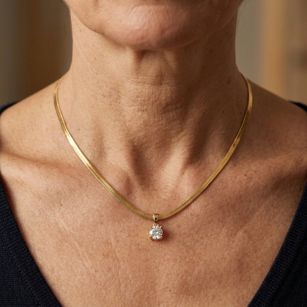 Schakelketting met micro-ingelegde zirkonia