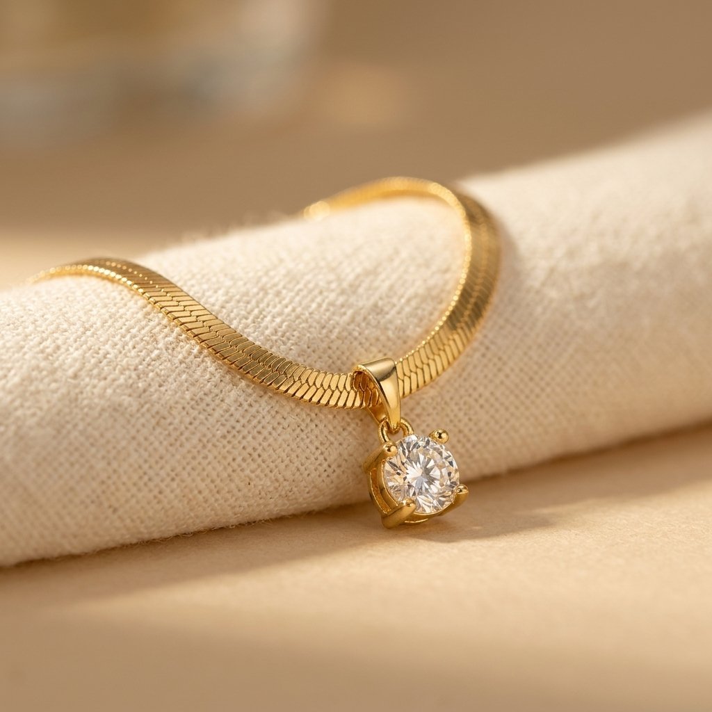 Schakelketting met micro-ingelegde zirkonia