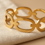 Ronde vergulde bangle
