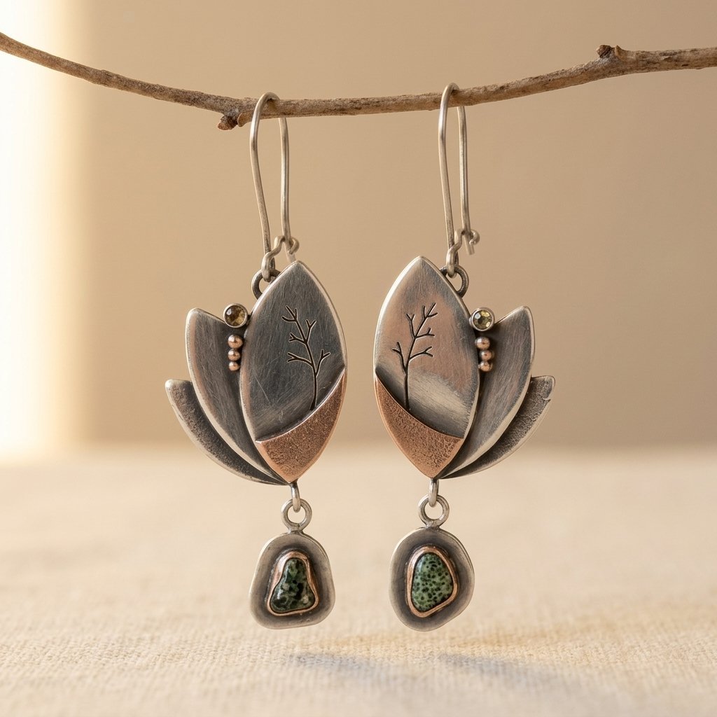 Boho onregelmatige geometrische turquoise oorbellen