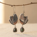 Boho onregelmatige geometrische turquoise oorbellen