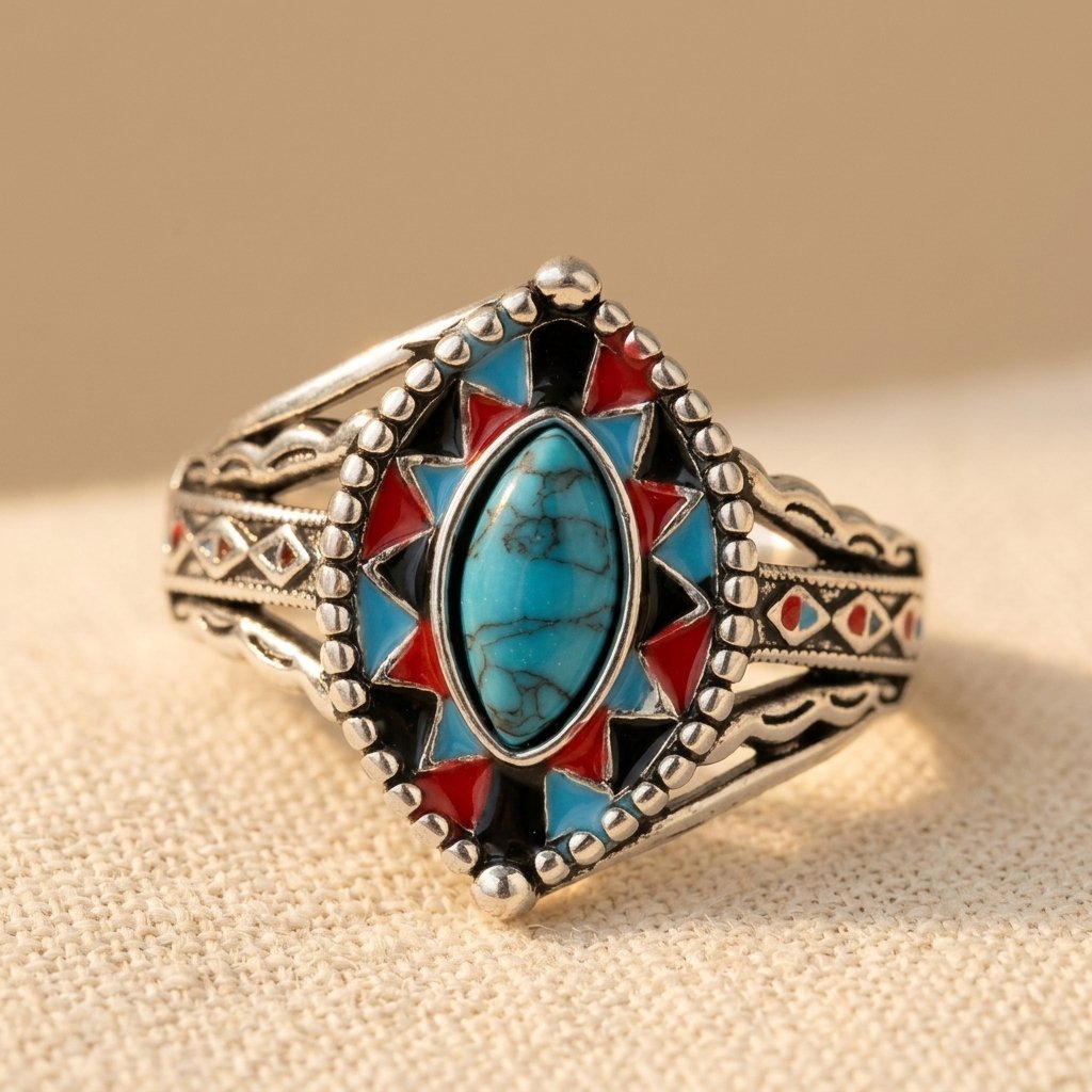 Bohemian Marquise Turquoise Ring