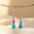 Vintage Bohemian Turquoise Long Drop Earrings