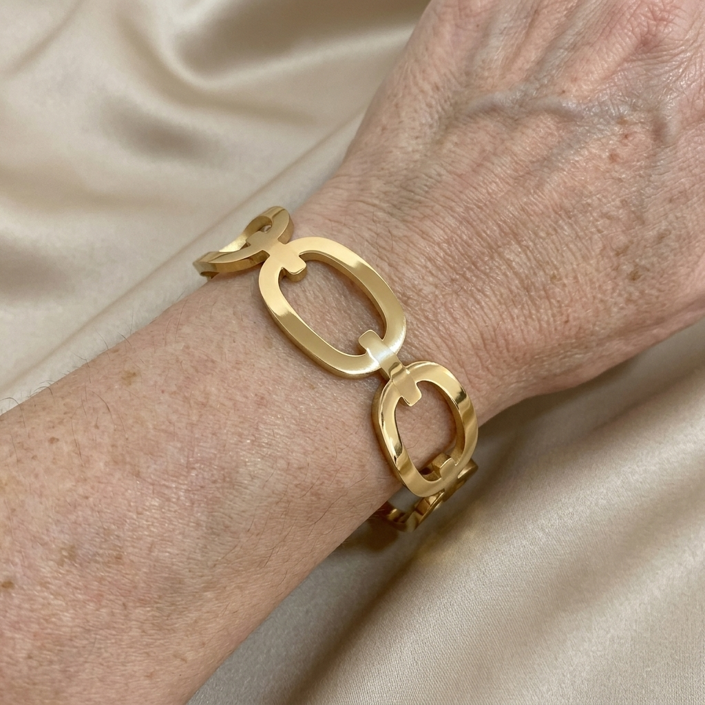 Ronde vergulde bangle