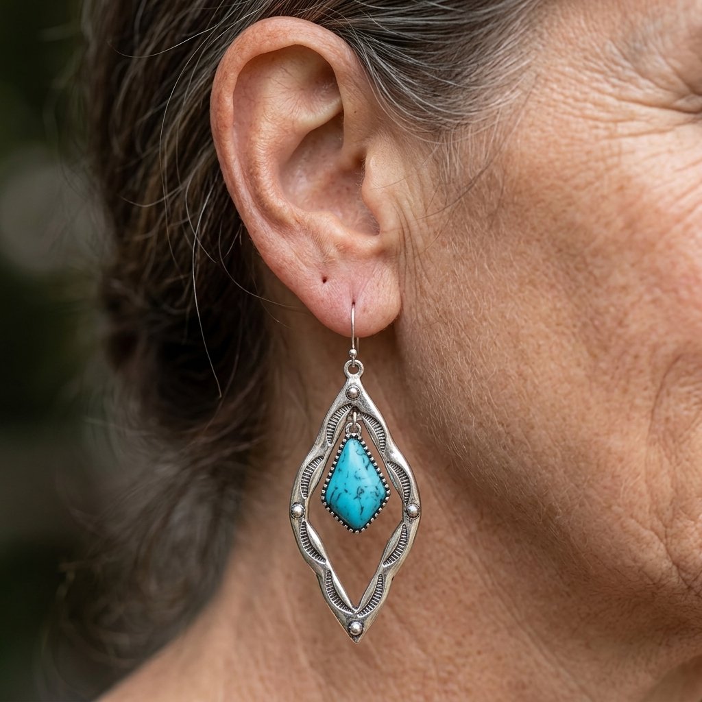 Retro Ethnic Turquoise Earrings
